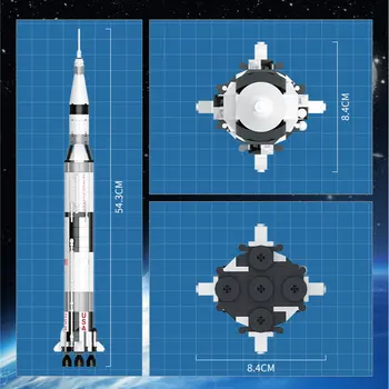 Lunar Lander Vesmírnej Stanice Model Stavebné Bloky MOC Príslušenstvo Súpravy Tehly Hračky Deti Kozmonaut Dary