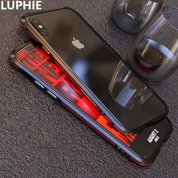 LUPHIE Pre iPhone XS Max puzdro Luxusné Slim Roztomilý Tvrdých Kovov Hliníkovej Zliatiny Ochranný Nárazník Telefón puzdro pre iPhone XR Kryt