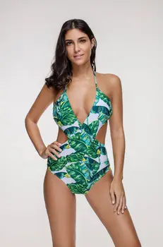 Luren Bikini 2021 Sexy tvaru Jedného kusu Pláži Prímorské Dovolenky Módne Backless Plavky Plus Veľkosť Plaviek