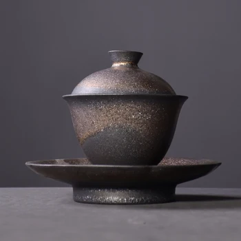 LUWU japonsko keramické gaiwan teacup kanvica držiteľov čínskej kung-fu čaj sady drinkware 150ml