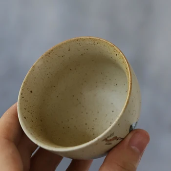 LUWU keramické teacup ručné jeleň čínsky čaj pohár 90ml