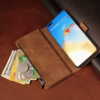 Luxusná Kožená Peňaženka Pre Samsung Galaxy M31 SM-M315F Prípade Magnetické Zips Peňaženky Mobile Retro Peňaženky Flip Karty Stojan, Kryt