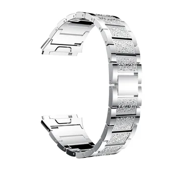 Luxusné Crystal Legovanej ocele Watchband pre Fitbit Iónové popruhy Smart Príslušenstvo Náhradné Náramok smart Hodinky s diamond