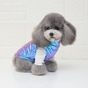 Luxusné Farebné Mermaid Pet Oblečenie V Zime Teplý Pes Bunda, Kabát Módne Psa Oblečenie, Oblečenie Pre Malé Psy Chihuahua Bišonika