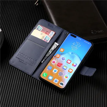 Luxusné Flip Peňaženky Prípade Huawei Honor 30 Pro EBG-AN10 6.57 palcový Kryt Originál Stojan Dizajn Kožené Telefón Coque Taška S