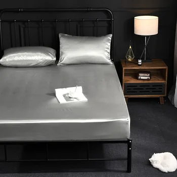 Luxusné hodvábne ako lastic Vybavené List 360° posteľná bielizeň posteľná bielizeň nastaviť matrac, Chránič na prehoz cez posteľ posteľ list na elastické kapely posteľ Kryt