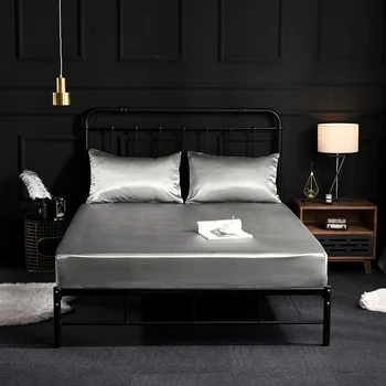 Luxusné hodvábne ako lastic Vybavené List 360° posteľná bielizeň posteľná bielizeň nastaviť matrac, Chránič na prehoz cez posteľ posteľ list na elastické kapely posteľ Kryt
