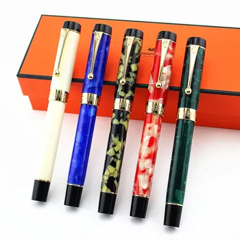 Luxusné Jinhao Storočia 100 Plniace Pero Akryl Zlato Klip 0.7 mm Nib Zbierať Pen Obchodné Kancelárske potreby caneta tinteiro