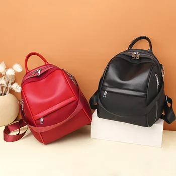 Luxusné módne dámy batoh mládež dievča cestovný batoh multifunkčné študentský školský batoh trend kožená taška cez rameno 2020 nové