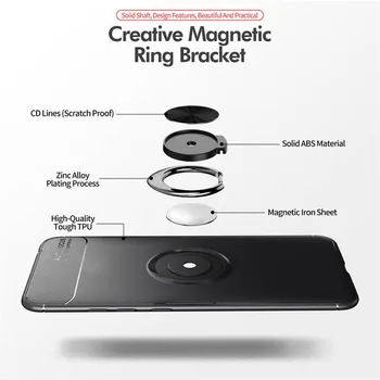 Luxusné Puzdro Pre Motorola Moto G7 Moc Puzdro Magnetický Krúžok Držiak Mäkký Matný Silikónové Shell Pre Moto G7 A G7 Hrať Prípade
