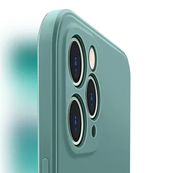 Luxusné Silikónové Kvapaliny Námestie puzdro Pre iPhone 11 Pro Max X XR XS Max 7 8 6 6 Plus SE 2020 Magnet Prsteň Stáť Popruh puzdro