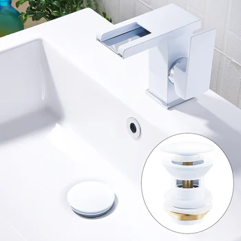 Luxusné Umývadlo Pop-Up Vypúšťacia zátka Povodí Kúpeľne, Toalety, Kuchyne vaňou príslušenstvo Spp Umývadlo plug Mosadz Čierne Zlato Biele
