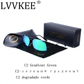Luxusné Značky logo Sklenené šošovky ženy muži Pilot, slnečné okuliare Gradient objektív Modrá zelená červená ružová retro 62MM Veľký rámik lunette