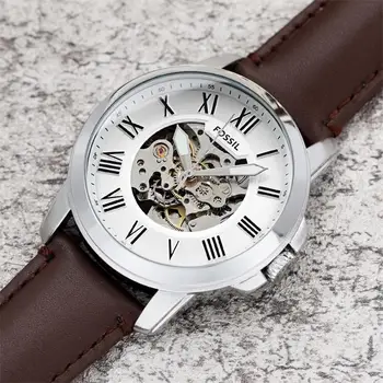 Luxusné Značky Mens AAA Hodinky Módnej Značky Mechanické hodinky Pánske Chronograf Športové Hodinky s Koženým Remienkom