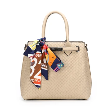 Luxusné značky Väzbe vzor kožené Ženy Vintage Kabelky Tašky cez Rameno, Veľkú Kapacitu Crossbody taška trend dámy program messenger tašky