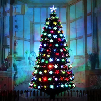 Luxusné Šifrované Optického Vlákna Vianočný Stromček LED Farebný Svetelný Vianočný Stromček Package Veselé Vianočné Dekorácie
