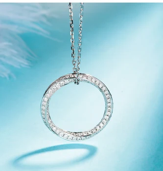 Luxusné Šperky Mobius Krúžky Reálne 925 Sterling Silver Pripraviť Biela Jasné AAAAA Cubic Zirconia Strany Žien Svadobné Kapela Krúžok Darček