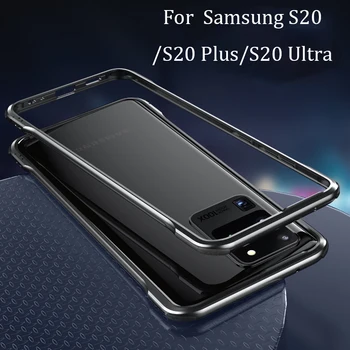 Luxusný Kovový Nárazník pre Samsung Galaxy S20 S21 Ultra prípade Vzduchovom Vankúši Shockproof obal pre Samsung Galaxy S20 Plus Hliníkový rám