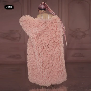 Luxusný veľký kabát kombinézu leg warmer ružová pierko sexy kamienkami narodeniny oblečenie pre ženy autor drag queen fáze oblečenie