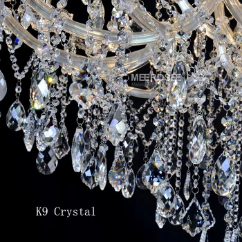 Luxusný Veľký Krištáľový Luster Osvetlenie Mária Terézia Crystal Svetlo pre Hotel Projektu Reštaurácia Listry Luminaria Lampa