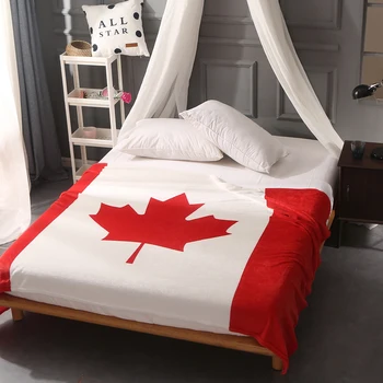 LYN&GY 2018 Nové Kanada Britskej Vlajky/American Flag Multifunkčné Prikrývky Mäkká Flaušová Tenké Pléd, Tlač Vzduchu Gauč Hodiť Deka