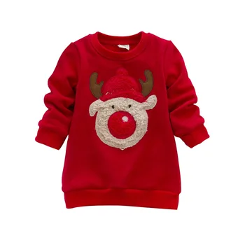 LZH 2021 Nové Zimné Jeseň Roztomilý Sveter Zahustiť Mikina Pre Dieťa Dievčatá Vianočné Elk Teplý Začiatok Vianočné Batoľa Chlapec Oblečenie
