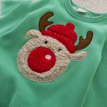 LZH 2021 Nové Zimné Jeseň Roztomilý Sveter Zahustiť Mikina Pre Dieťa Dievčatá Vianočné Elk Teplý Začiatok Vianočné Batoľa Chlapec Oblečenie