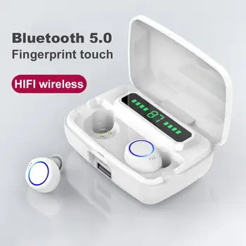 M12 Bluetooth 5.0 Bezdrôtová Nabíjateľná Chytrosti Dotyk Športové Slúchadlá s Mikrofónom