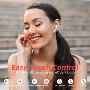 M21 TWS Bezdrôtové Slúchadlá Bluetooth 5.0 Slúchadlá 18h Lka Touch Ovládania Slúchadlá S Mikrofónom Pre iPhone X Xiao Huawei Samsung