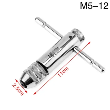 M3-8M 5-12 Die Račňový Uťahovák Račňový T Ťuknite na položku Kľúč Držiteľa Metrika Imperial Niť Skrutka Skrutka Ťuknite na položku vrtáka