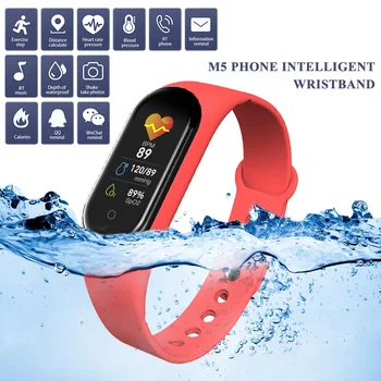 M5 Inteligentný Náramok Smart Kapela BT Telefón Fitness Sledovať tepovú frekvenciu, Krvný Tlak Monitor Nepremokavé