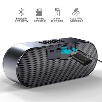 M6 Sova Bluetooth Reproduktor Prenosný Stĺpca LED Blesk Bezdrôtový Reproduktor, FM Rádio, Budík Reproduktor TF AUX, USB hudobné Centrum