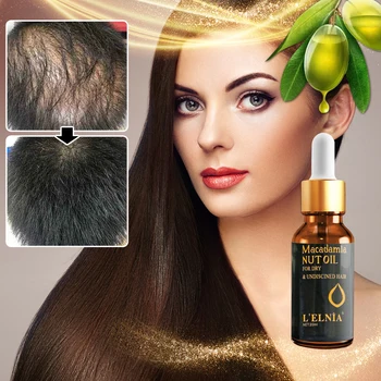 Macadamia Nut Olej vypadávanie Vlasov Produkt Autentické Podstatu Zaobchádzania Pre Mužov A Ženy Suché a Poškodené Vlasy Výživy Starostlivosť o Vlasy
