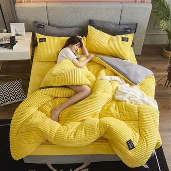 Magic fleece Zimnú prikrývku mäkké zahustiť obliečky pevné prúžok teplé deky RU rodiny 150*200 cm home posteľná bielizeň posteľ kryt plochý list