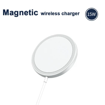 Magnetické 15W Bezdrôtová Nabíjačka Pre iPhone 12 Pro Max EÚ Plug Magsafing Nabíjačku Rýchle Nabíjanie Pad Pre Xiao Rýchle Bezdrôtové Nabíjanie