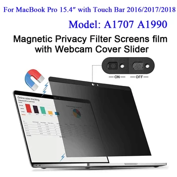 Magnetické Privacy Filter Obrazovky film s Webcam Kryt Jazdec 2016/2017/2018 MacBook Pro 15.4 palcov s Dotyk Bar A1707 A1990