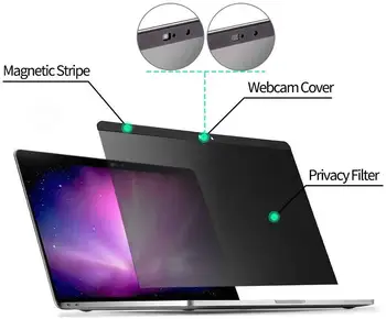 Magnetické Privacy Filter Obrazovky film s Webcam Kryt Jazdec 2016/2017/2018 MacBook Pro 15.4 palcov s Dotyk Bar A1707 A1990
