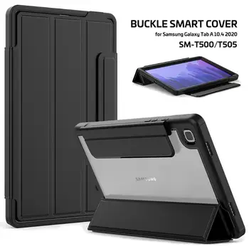 Magnetické PU Kože Flip Kryt Pre Samsung Galaxy Tab A7 10.4 SM-T500 SM-T505 Prípade Shockproof Brnenie Smart Spánku Prebudiť Prípad Tabletu