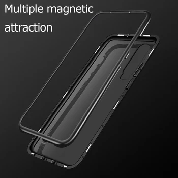 Magnetické puzdro Pre Huawei Honor 10 20 Pro 8X 9X 8A 8S 20S Tvrdeného skla Prípadoch Na Huawei Nova 5T Y9 Y6 Prime Y5 Y7 2019 P30 Lite