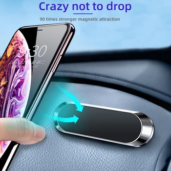 Magnetické Telefón Držiak Kovový mini Pás Tvar Univerzálny Stojan Pre iPhone Samsung Xiao Stenu Office Spálňa GPS Držiak
