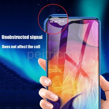 Magnetický Kov Sklo Puzdro Pre Samsung Galaxy Note 10 Pro 9 8 A7 A8 A9 2018 A10 A20 A30 A40 A50 A60 A51 A70 A71 Dvojité Bočné Krytie