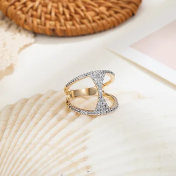 MAIKALE Luxusné Farebnými Zirkónmi Nastaviteľné Prstene pre Ženy Výročie Pár Prst Prsteň Svadobné Kapela Módne Šperky