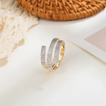 MAIKALE Luxusné Farebnými Zirkónmi Nastaviteľné Prstene pre Ženy Výročie Pár Prst Prsteň Svadobné Kapela Módne Šperky