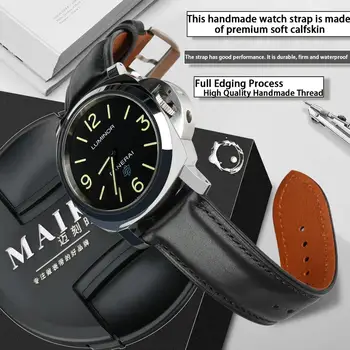 MAIKES luxusné Originálne Kožené Hodinky Kapela Mäkké Cowhide Kožené Pútko Náramok Pre MIDO TISSOT Casio Watchbands