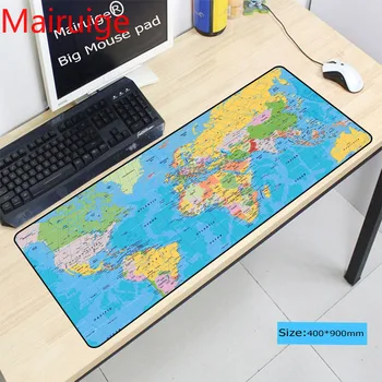 Mairuige Mousepad 90X40cm Chlapec Osobnosti Módy Modrá Mapa Sveta Podložka pod Myš Hrať Prehrávač Počítač Office Big Game Pad Lock Okraj