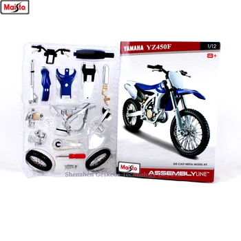 Maisto 1:12 12 štýly Yamaha YZ450F zmontované zliatiny motocykel model zostavený DIY hračka nástroje Zbierať darčeky