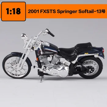 Maisto 1:18 Harley Davidson 2001 FXSTS Springer Softail Motocykel kovový model Hračky Pre Deti Darček k Narodeninám Hračky Kolekcia