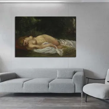 Maliarske plátno Gustave Courbet Wall Art HD Realizmu, Tlač Plagátu Domov Dekoratívne Nahé Moderná Žena Modulárny Obrázky Spálne