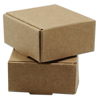Malé 4*4*2 cm Kraft Papier Darčeková krabička na Šperky, Perly Candy Ručne vyrábané Mydlo Pečenie Box Cake Cookies Čokoláda Package Balenie Box