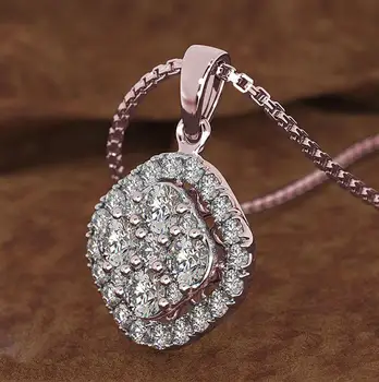 Malé Námestie bling AAA zirkón diamanty prívesok náhrdelníky pre ženy gold & white silver farba choker šperky bijoux darčeky móda